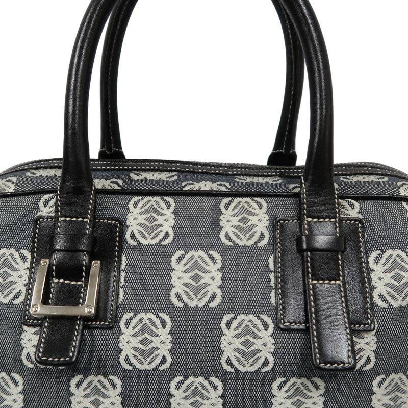 LOEWE Gray Anagram Canvas Handbag (With Dust Bag)