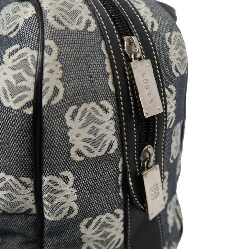 LOEWE Gray Anagram Canvas Handbag (With Dust Bag)