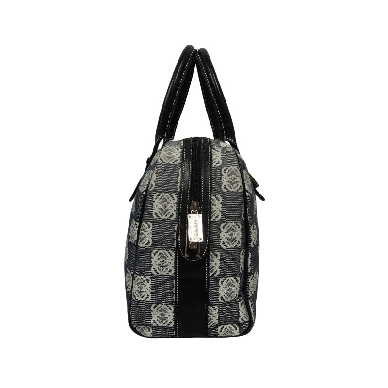 LOEWE Gray Anagram Canvas Handbag (With Dust Bag)