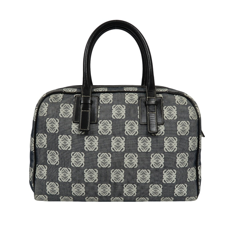 LOEWE Gray Anagram Canvas Handbag (With Dust Bag)