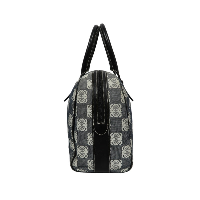 LOEWE Gray Anagram Canvas Handbag (With Dust Bag)