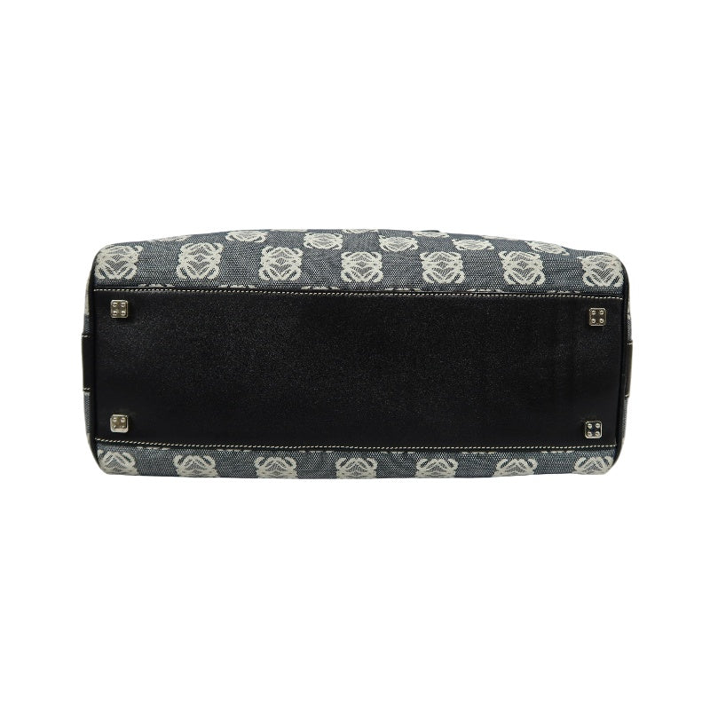 LOEWE Gray Anagram Canvas Handbag (With Dust Bag)