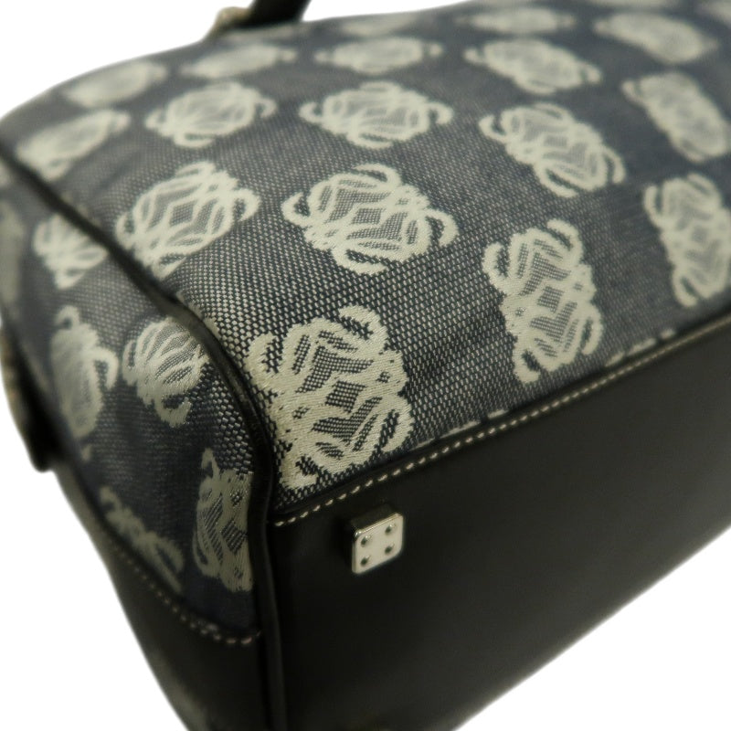 LOEWE Gray Anagram Canvas Handbag (With Dust Bag)
