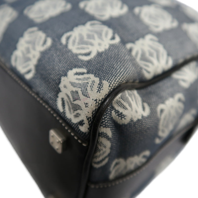 LOEWE Gray Anagram Canvas Handbag (With Dust Bag)