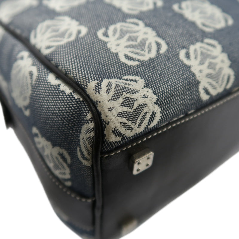 LOEWE Gray Anagram Canvas Handbag (With Dust Bag)