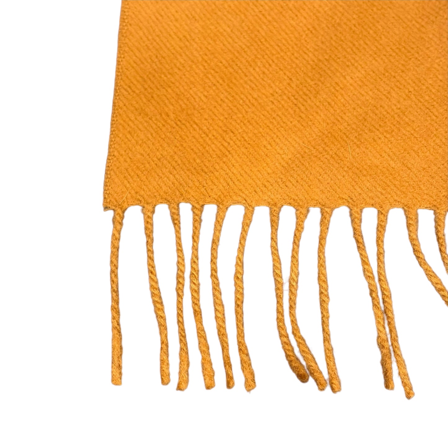 LANCEL Muffler Scarf Yellow Light Brown Camel Solid Color Fringe Brand Label Warm for Autumn Winter
