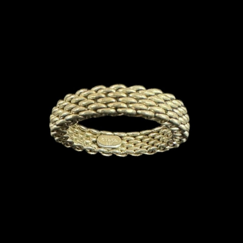 TIFFANY & Co. Ring, With Dust Bag, White, Silver