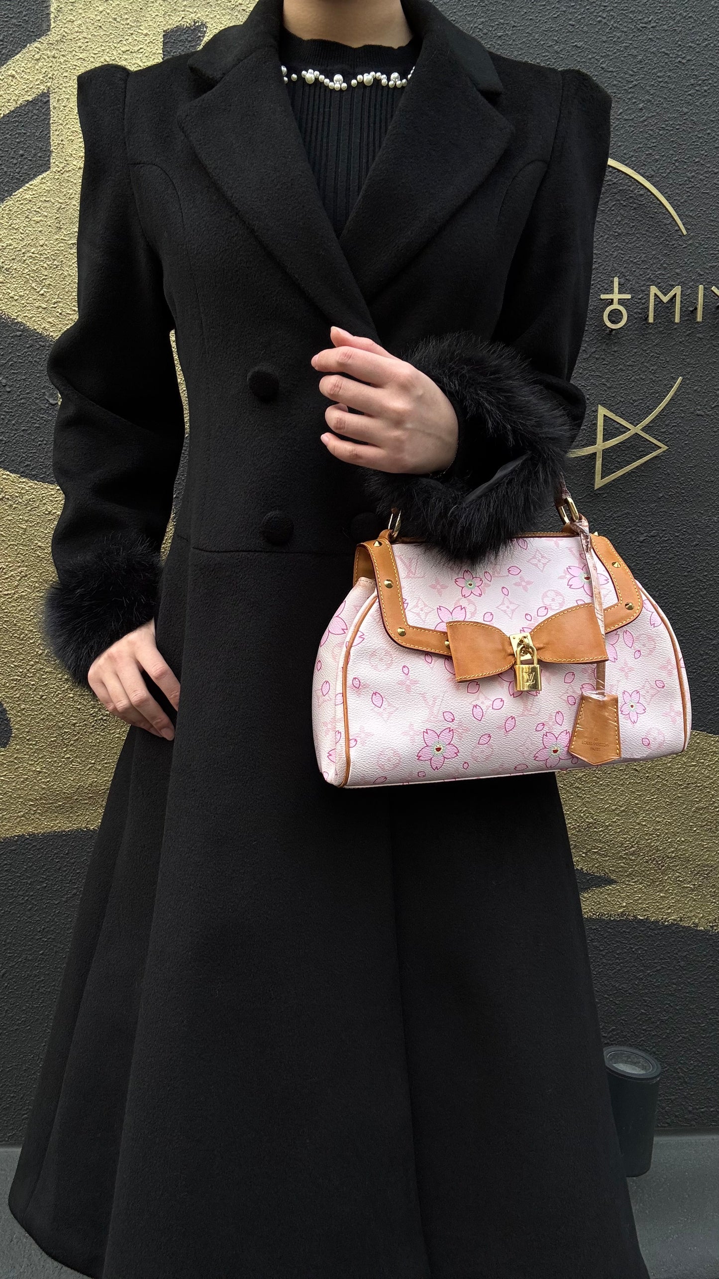 LOUIS VUITTON Monogram Cherry Blossom Sac Retro PM Handbag