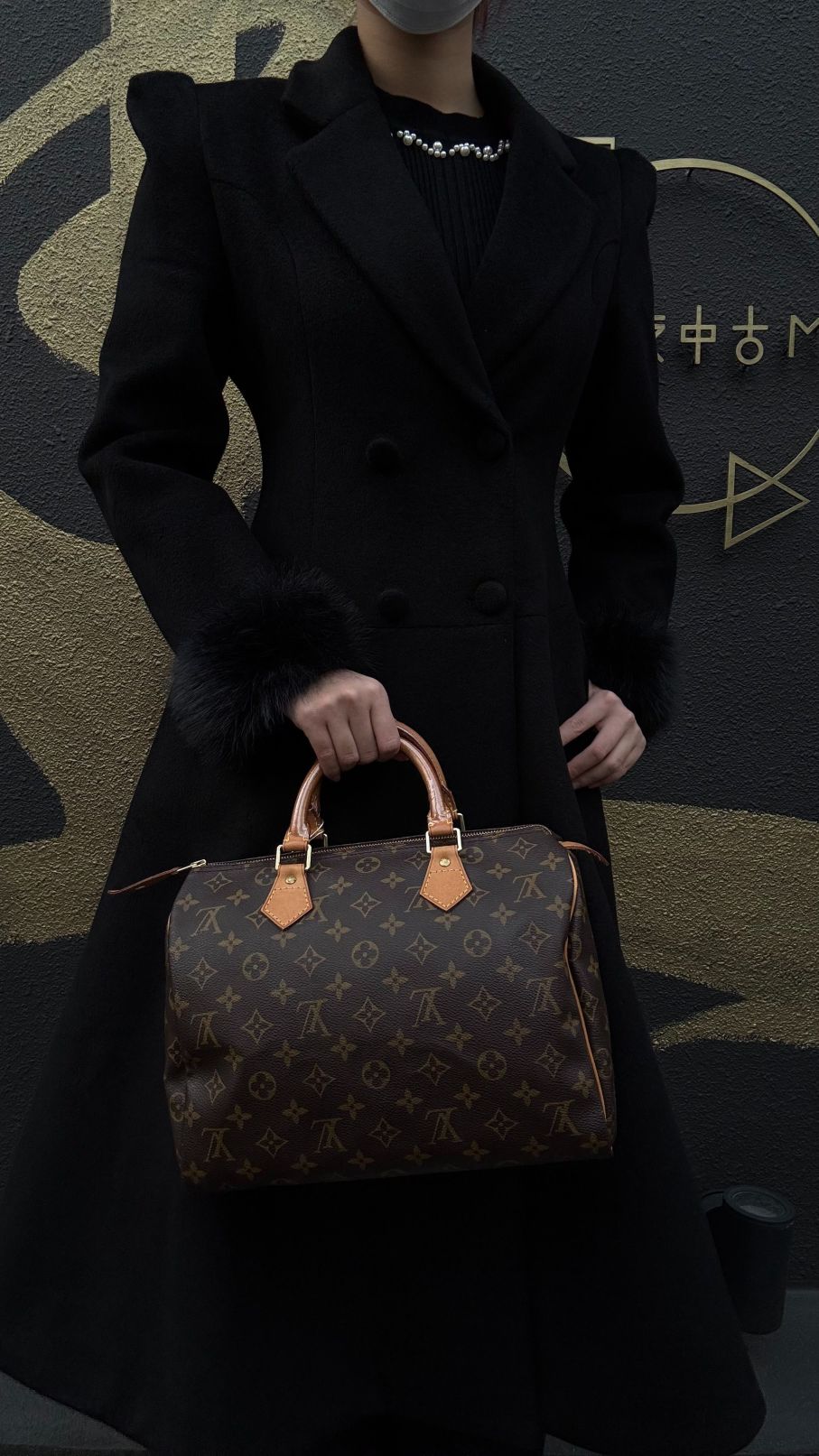 LOUIS VUITTON Speedy 30 Monogram Handbag, Brown, with Padlock & 2 Keys