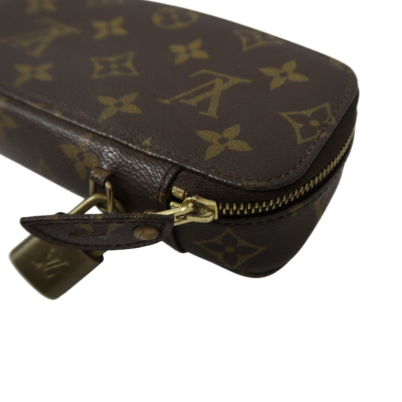 Louis Vuitton Monogram Pochette Monte Carlo  PVC Half-Moon Toiletry Bag Clutch Bag