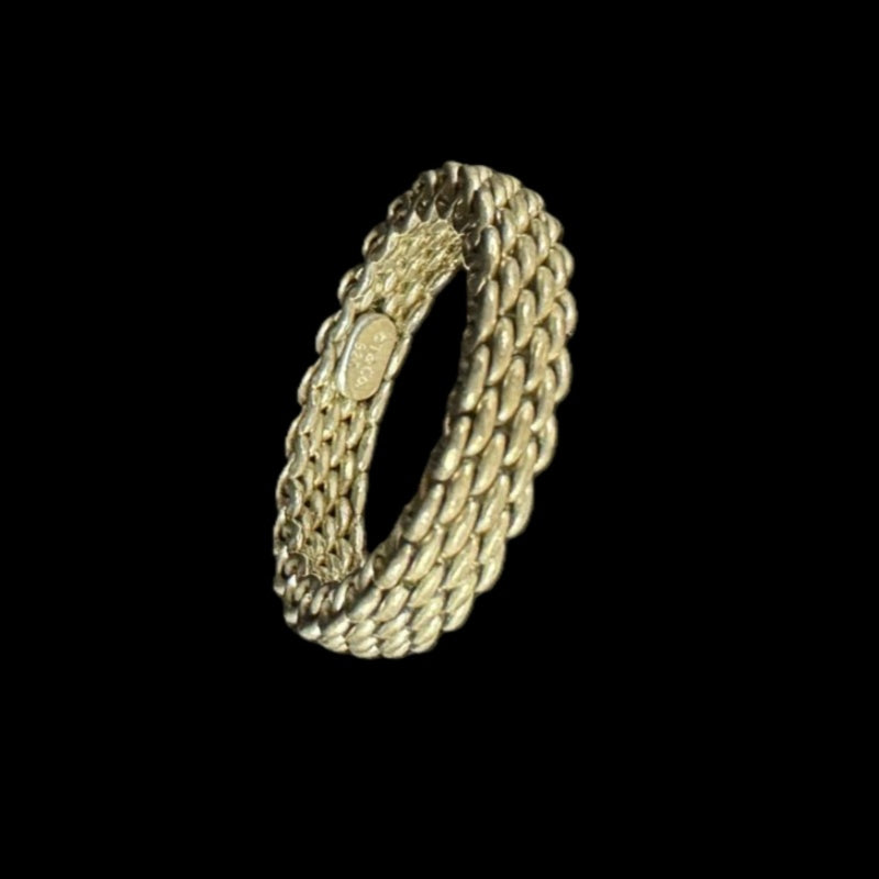 TIFFANY & Co. Ring, With Dust Bag, White, Silver