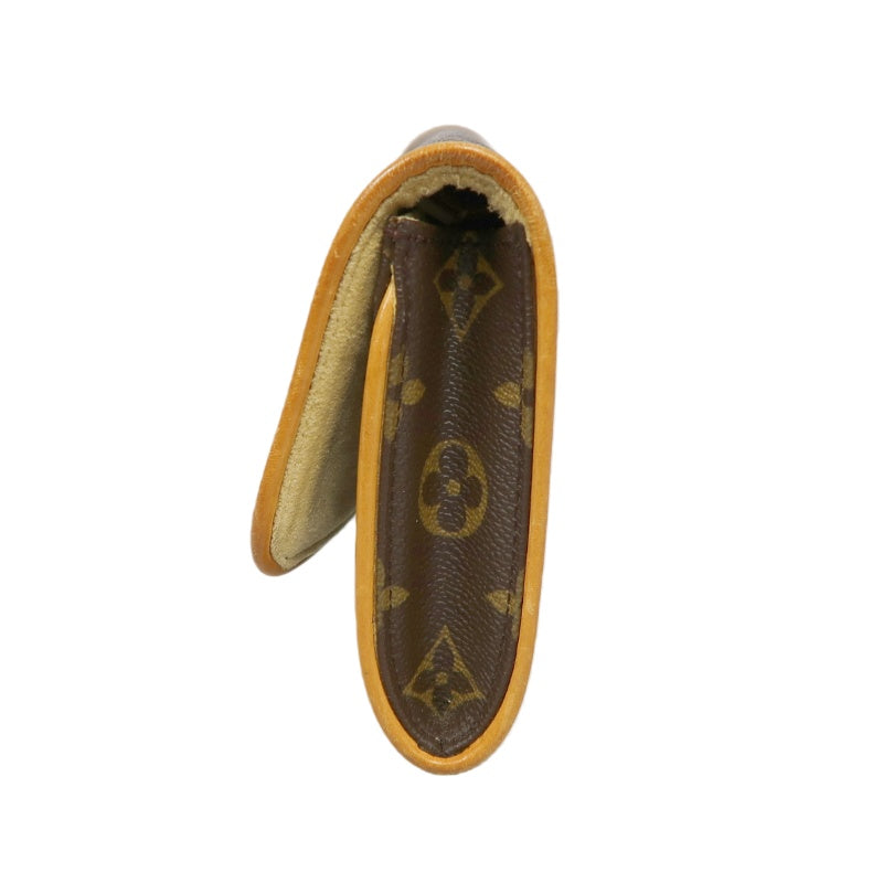 LOUIS VUITTON Monogram Pochette Twin GM Shoulder Bag, Brown Coated Canvas (PVC), Envelope Style Belt Bag