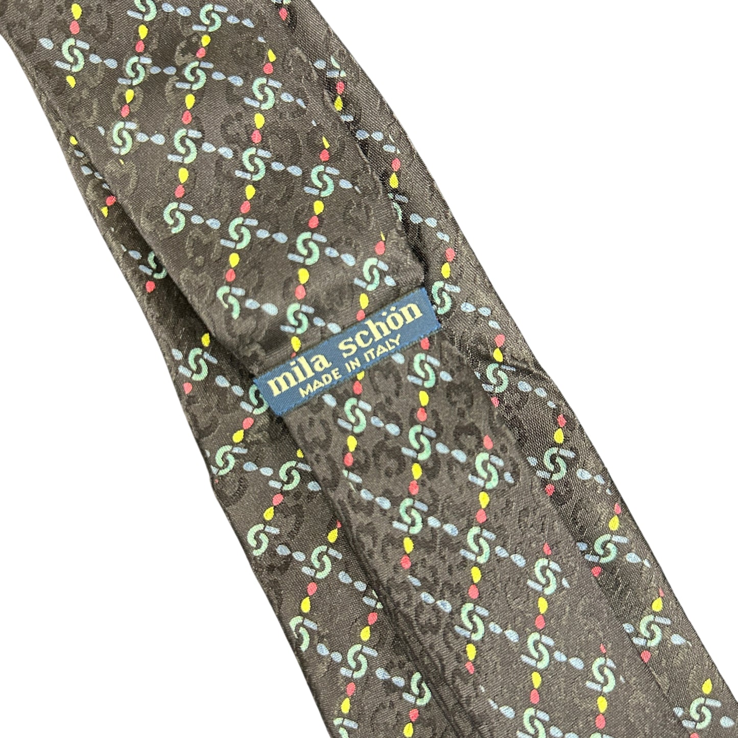 MILA SCHON  tie, navy, with tag