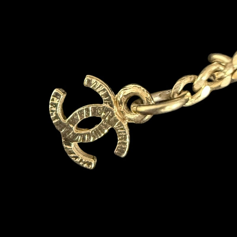 CHANEL Gold Alloy Faux Pearl & Star Single-sided Tassel Earring With Gold Hardware