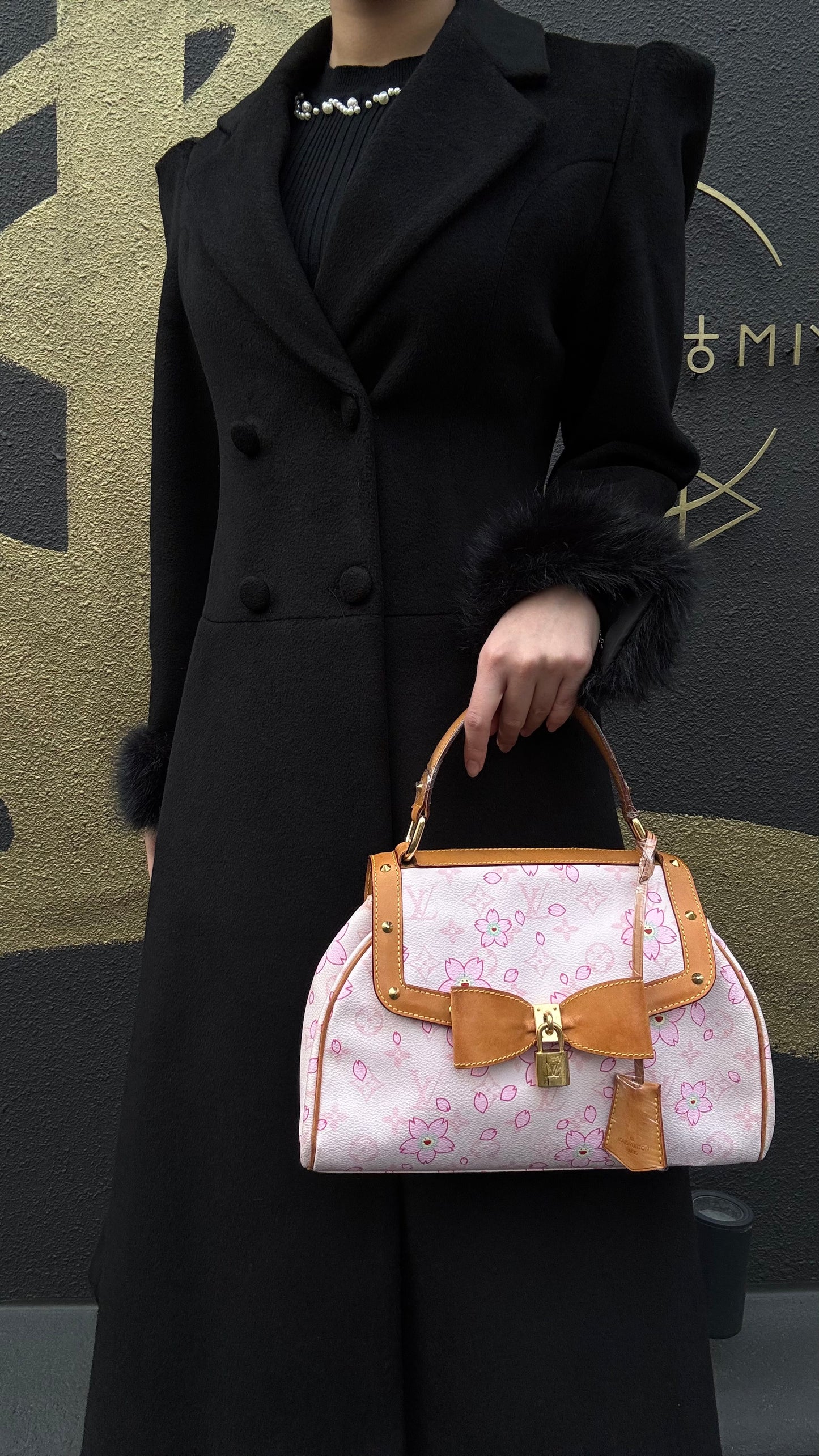 LOUIS VUITTON Monogram Cherry Blossom Sac Retro PM Handbag