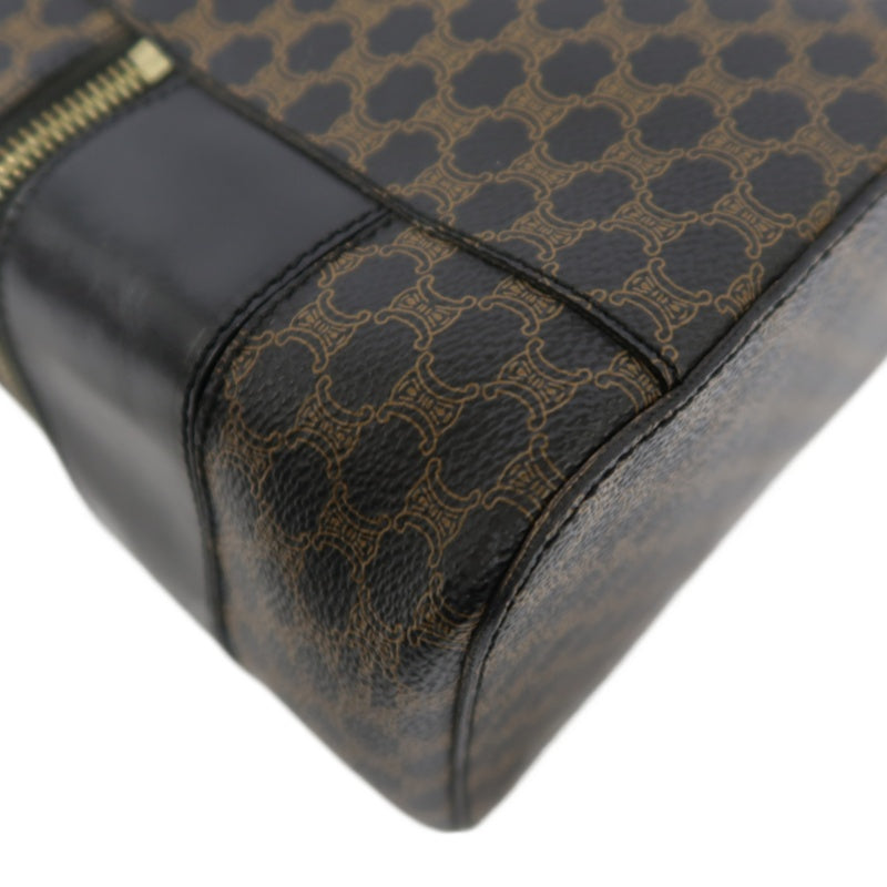 CELINE Macadam Handbag, Brown & Black, PVC (Box Style)
