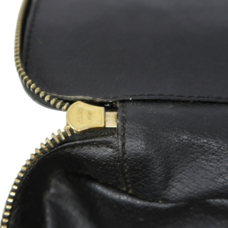 CELINE Macadam Handbag, Brown & Black, PVC (Box Style)