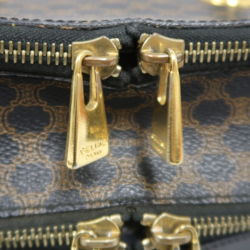 CELINE Macadam Handbag, Brown & Black, PVC (Box Style)