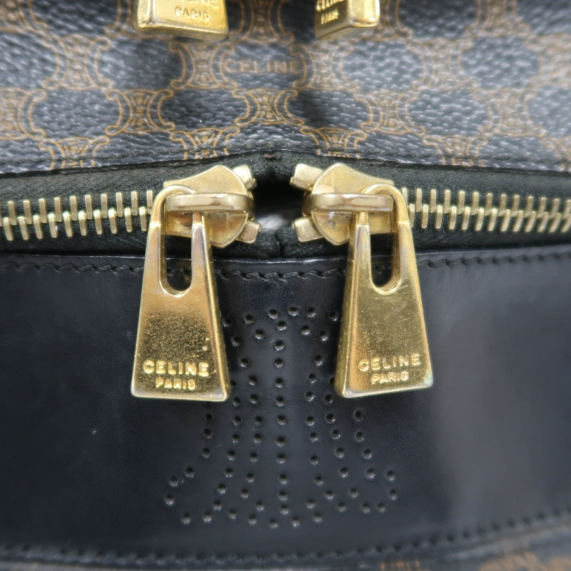 CELINE Macadam Handbag, Brown & Black, PVC (Box Style)