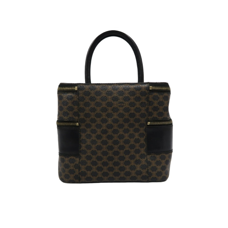 CELINE Macadam Handbag, Brown & Black, PVC (Box Style)