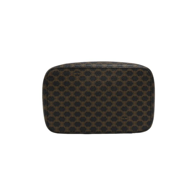 CELINE Macadam Handbag, Brown & Black, PVC (Box Style)
