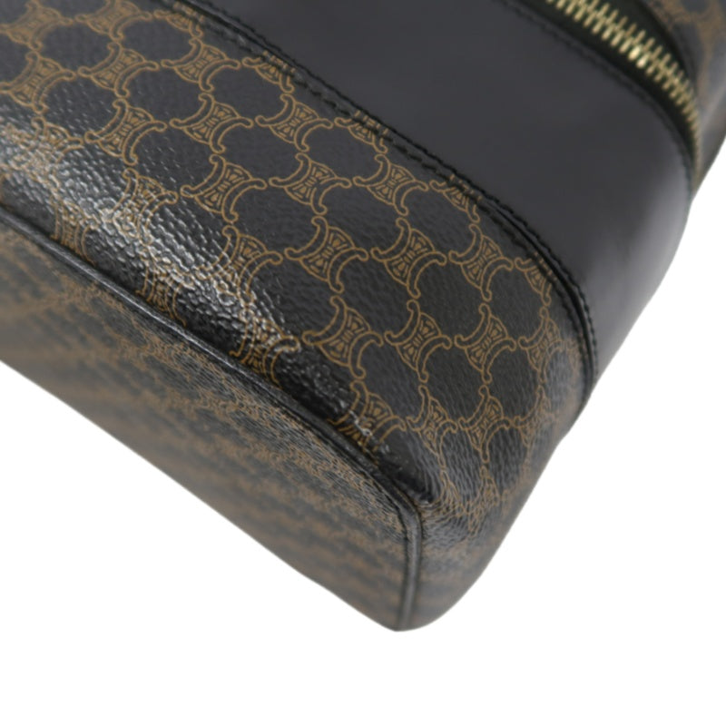CELINE Macadam Handbag, Brown & Black, PVC (Box Style)