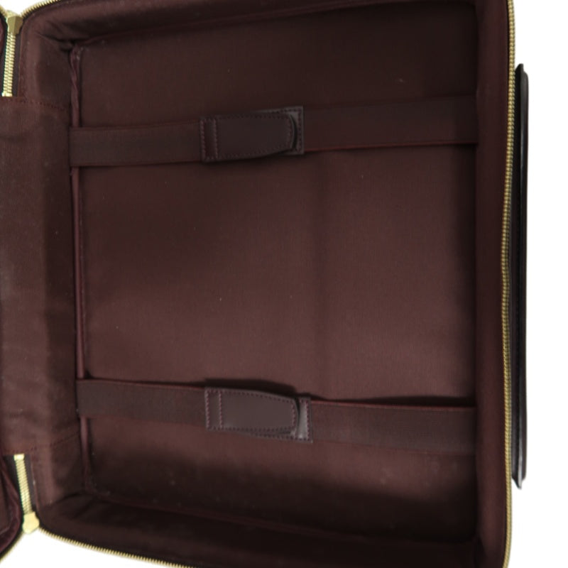 Louis Vuitton Taiga Porte Ordinateur Odessa Brown Handbag (With Storage Bag, Cadena Key, 2 Pouches & Shoulder Strap)  PVC Laptop Bag