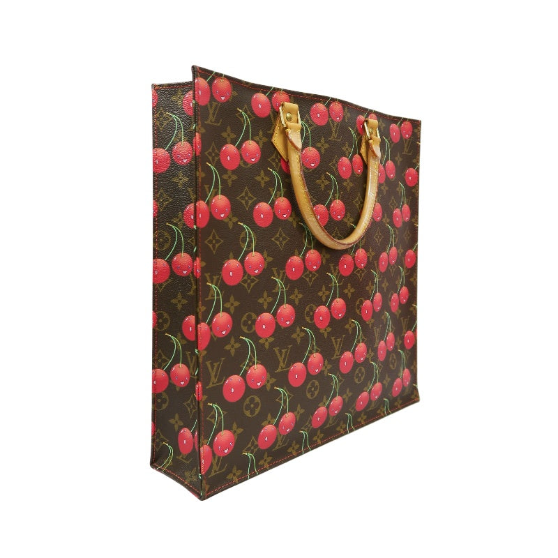 Louis Vuitton Sac Plat Cherry Sakura Tote Bag Takashi Murakami  PVC Music Sheet Handbag