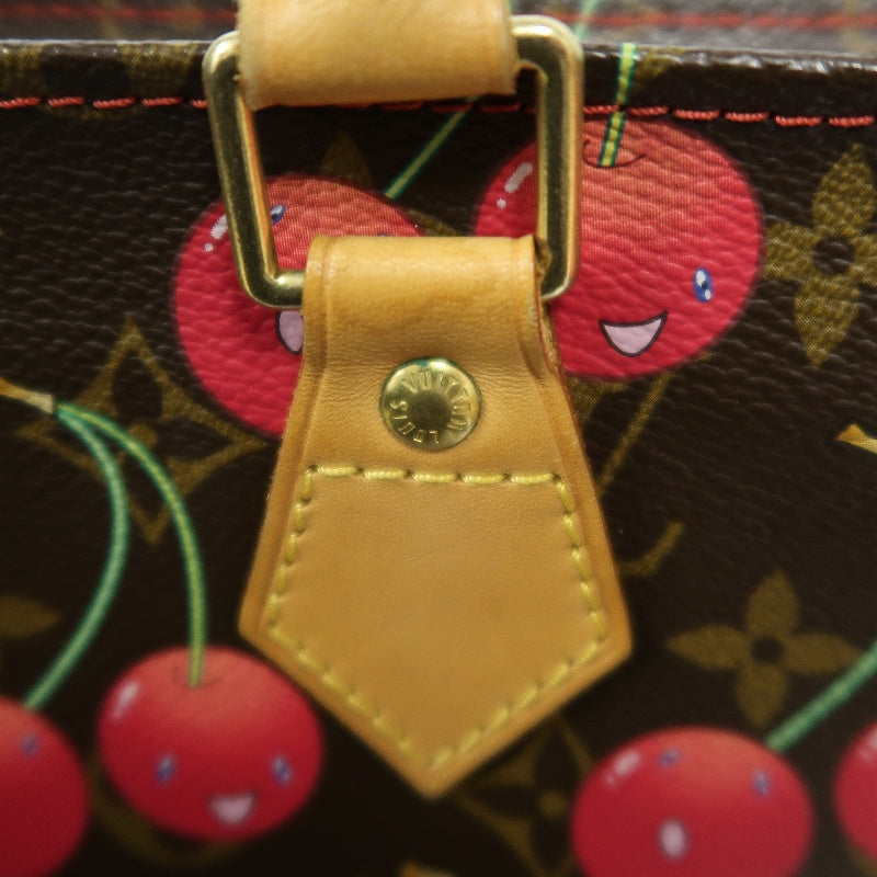 Louis Vuitton Sac Plat Cherry Sakura Tote Bag Takashi Murakami  PVC Music Sheet Handbag