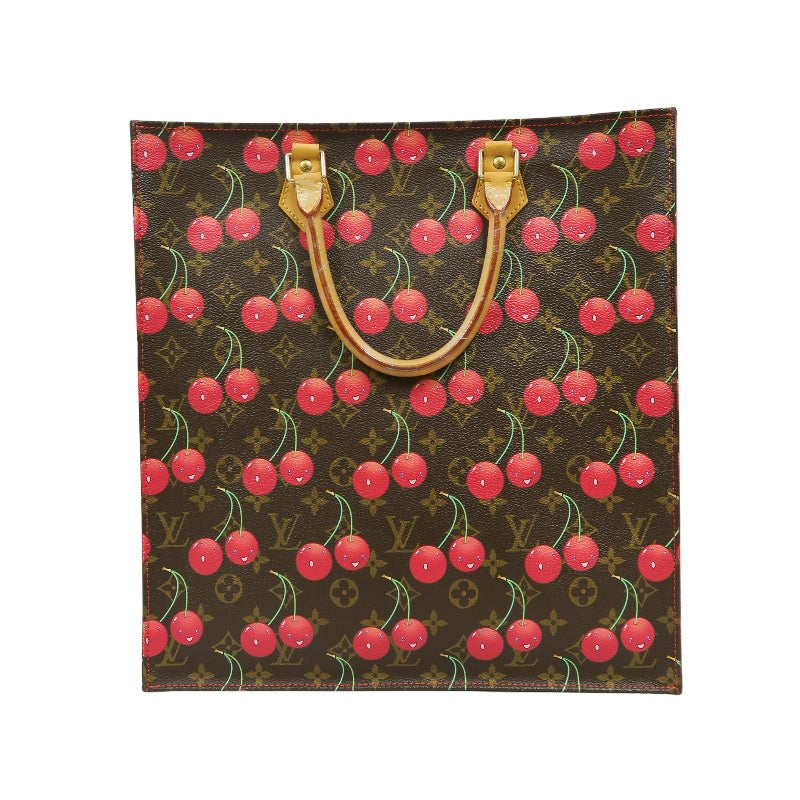 Louis Vuitton Sac Plat Cherry Sakura Tote Bag Takashi Murakami  PVC Music Sheet Handbag