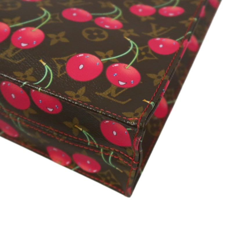 Louis Vuitton Sac Plat Cherry Sakura Tote Bag Takashi Murakami  PVC Music Sheet Handbag