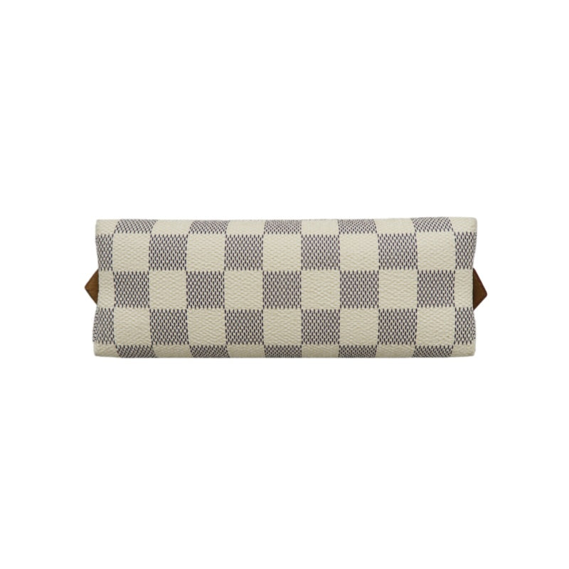 Louis Vuitton Azur Pochette Cosmetique, Pouch, Gold Hardware (Damier Azur Pattern, Clutch Style)