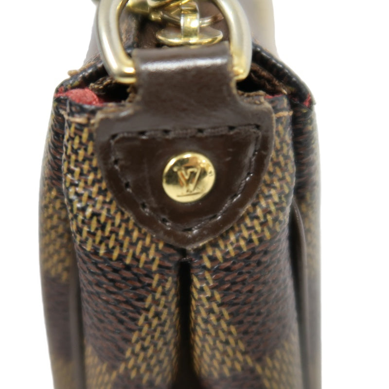 Louis Vuitton Sophie Chain Handbag Damier Ebene (With Shoulder Strap)  PVC Armpit Bag