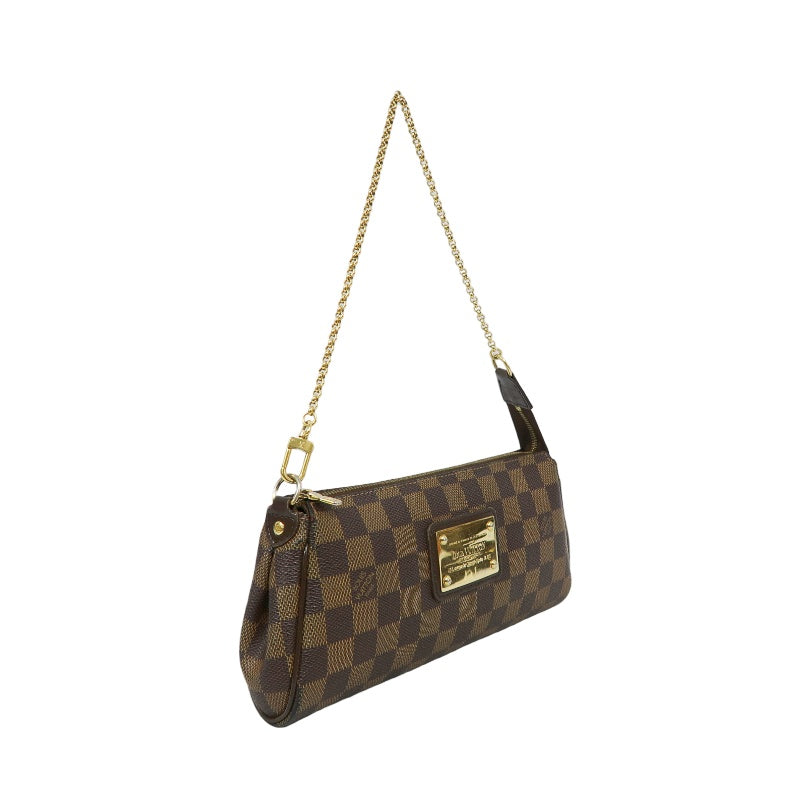 Louis Vuitton Sophie Chain Handbag Damier Ebene (With Shoulder Strap)  PVC Armpit Bag