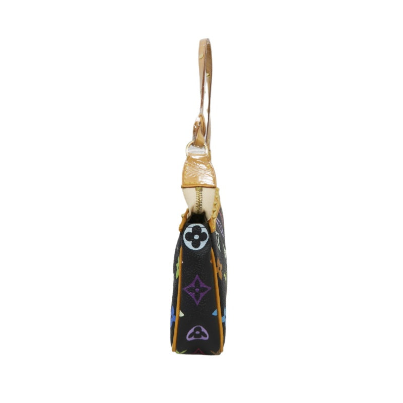 Louis Vuitton Multicolore Pochette Accessoires Black (With Shoulder Strap) Black Multicolore PVC Rivet Mahjong Bag Armpit Bag