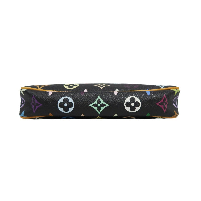 Louis Vuitton Multicolore Pochette Accessoires Black (With Shoulder Strap) Black Multicolore PVC Rivet Mahjong Bag Armpit Bag