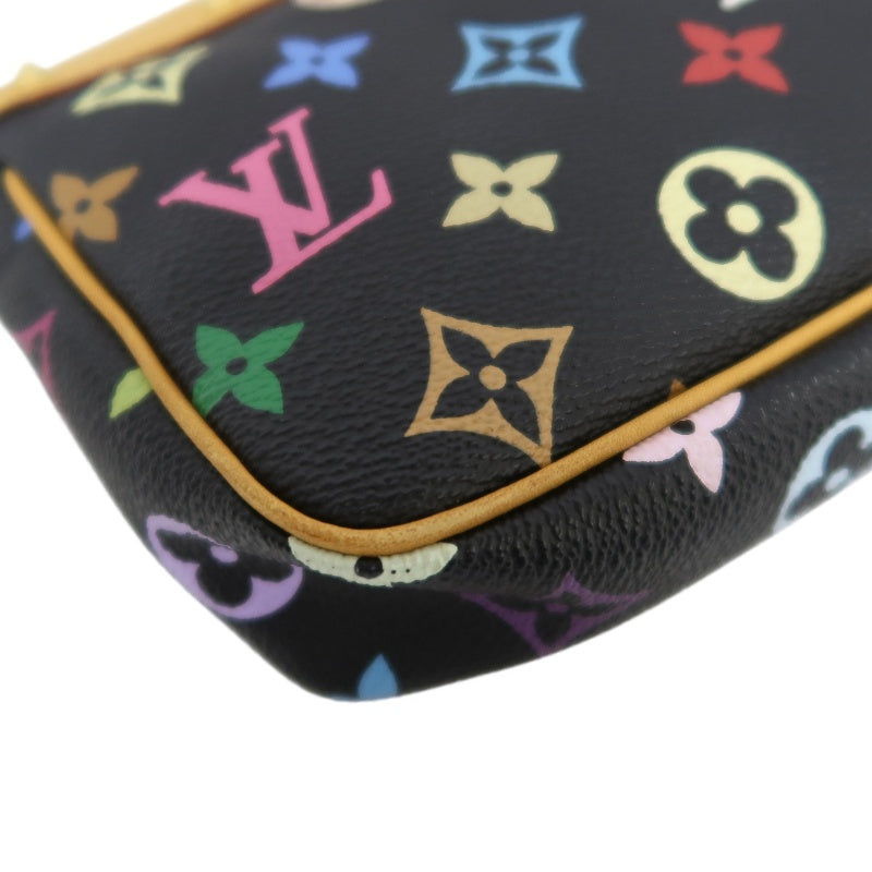 Louis Vuitton Multicolore Pochette Accessoires Black (With Shoulder Strap) Black Multicolore PVC Rivet Mahjong Bag Armpit Bag