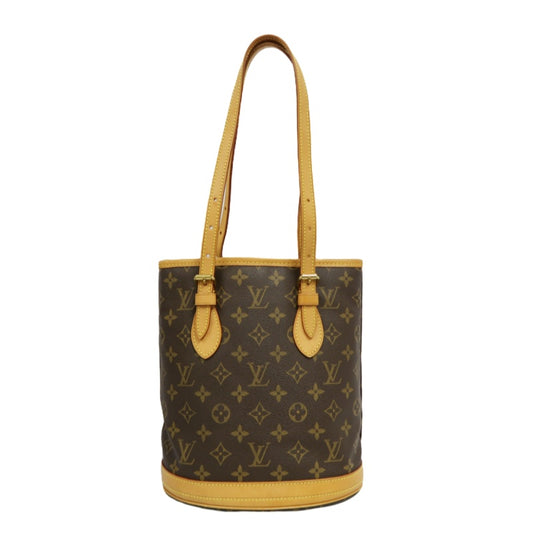 LOUIS VUITTON Monogram Brown Bucket Shoulder Bag with Pouch & Dust Bag