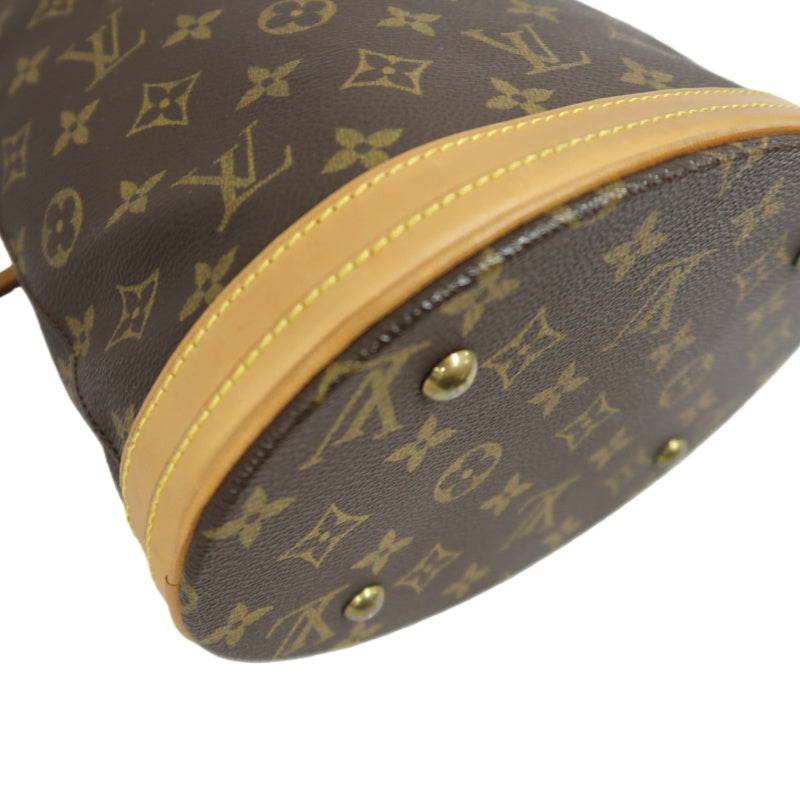 LOUIS VUITTON Monogram Brown Bucket Shoulder Bag with Pouch & Dust Bag