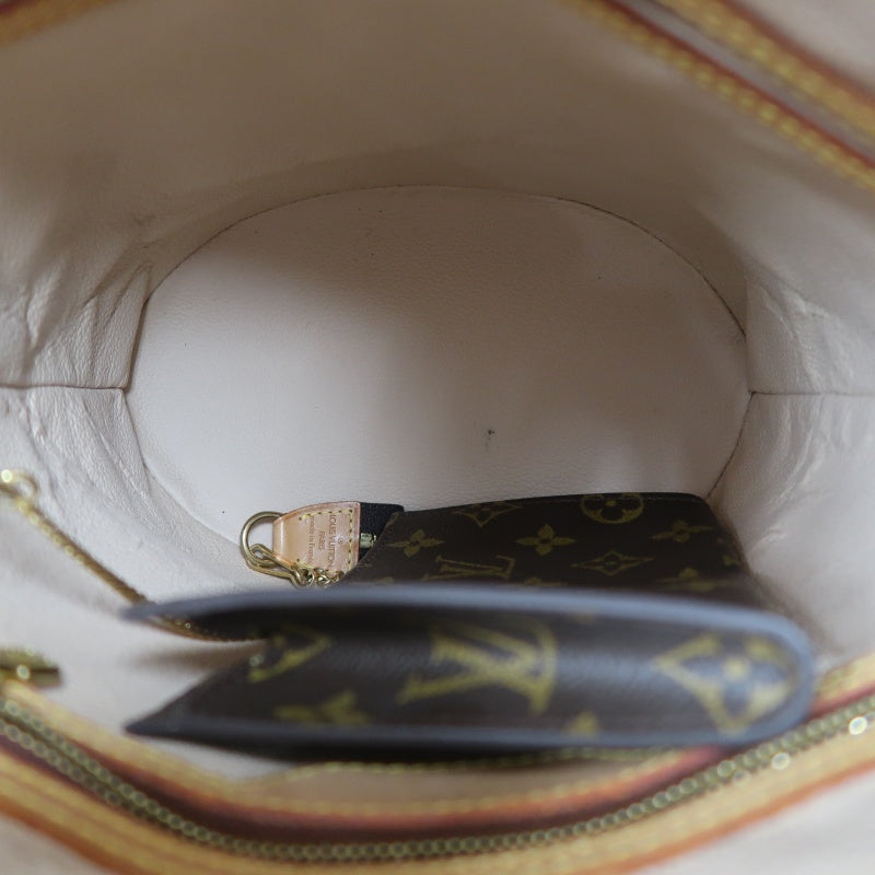 LOUIS VUITTON Monogram Brown Bucket Shoulder Bag with Pouch & Dust Bag