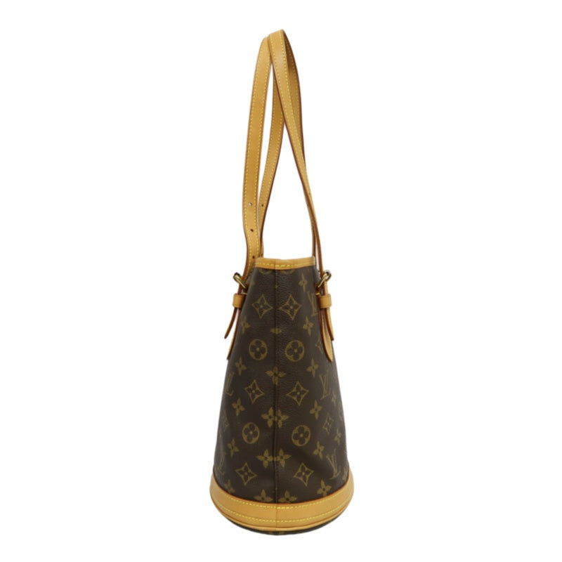 LOUIS VUITTON Monogram Brown Bucket Shoulder Bag with Pouch & Dust Bag