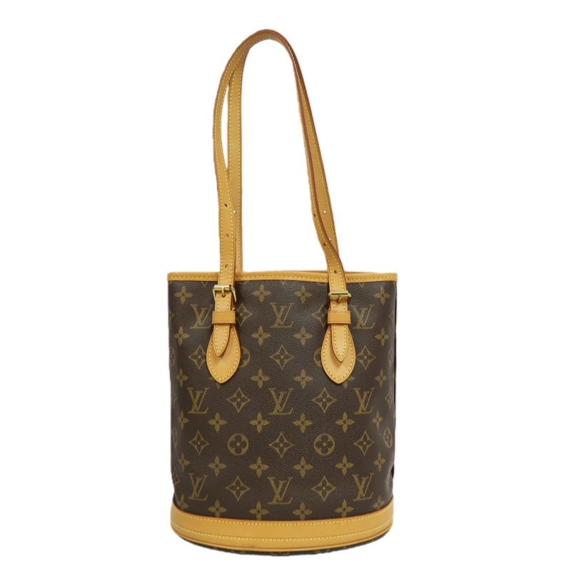 LOUIS VUITTON Monogram Brown Bucket Shoulder Bag with Pouch & Dust Bag