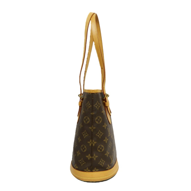 LOUIS VUITTON Monogram Brown Bucket Shoulder Bag with Pouch & Dust Bag