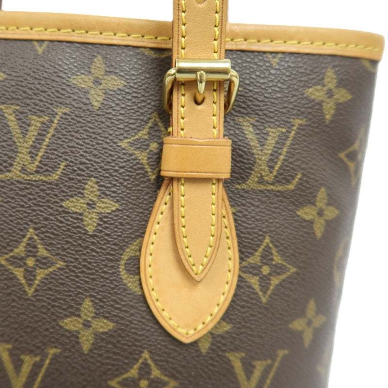 LOUIS VUITTON Monogram Brown Bucket Shoulder Bag with Pouch & Dust Bag