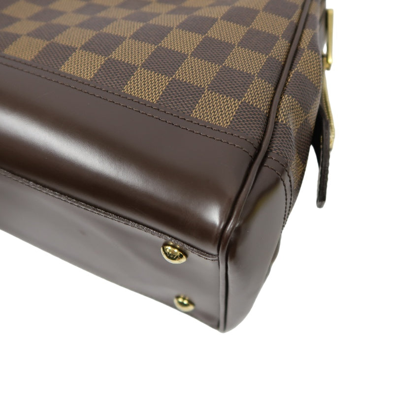 LOUIS VUITTON Nightsbridge Damier handbag, brown, Damier Ebene PVC tote bag