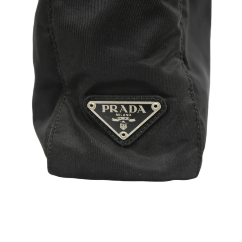 PRADA Nylon Tote Shoulder Bag, Black