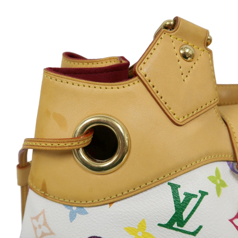 LOUIS VUITTON White Multicolor PVC Ursula Handbag with Push Lock