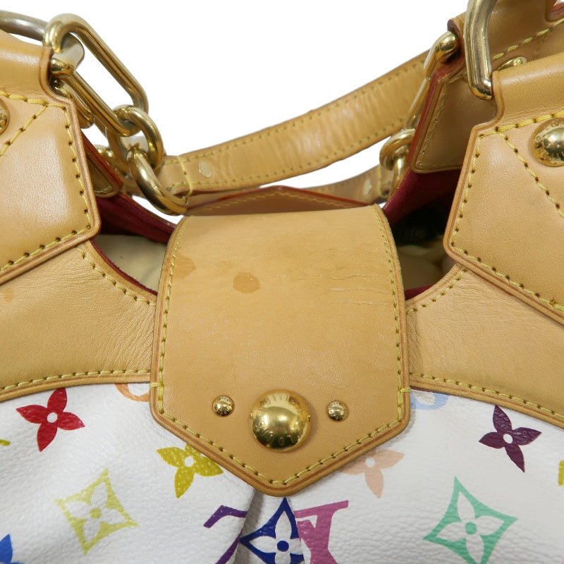 LOUIS VUITTON White Multicolor PVC Ursula Handbag with Push Lock