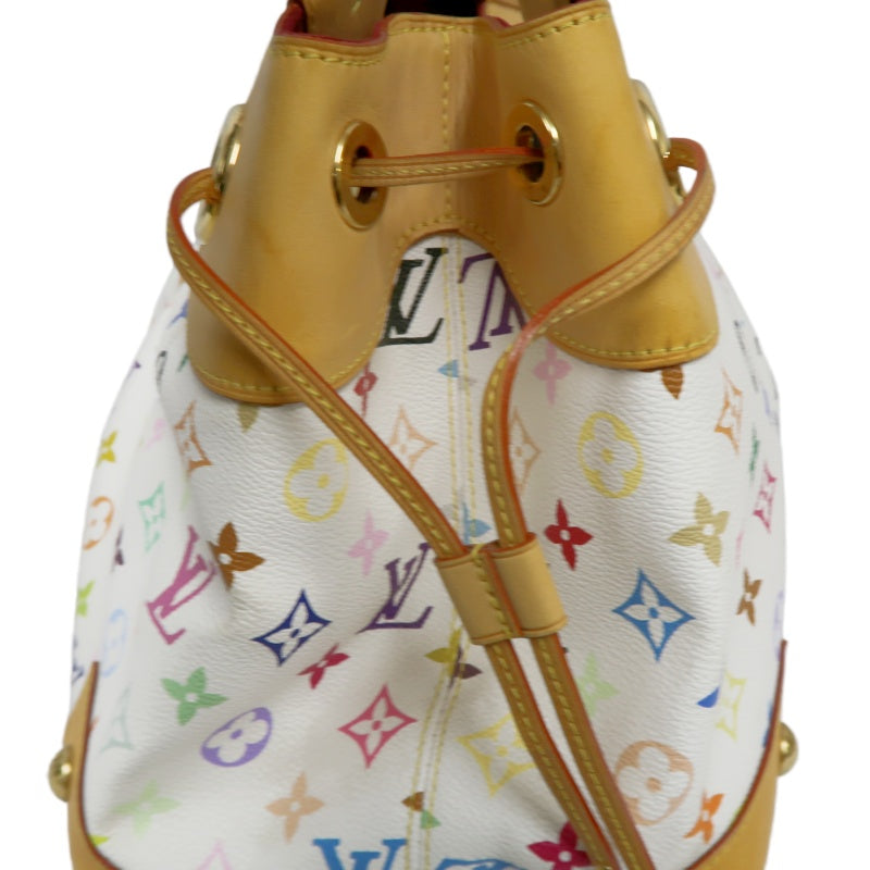 LOUIS VUITTON White Multicolor PVC Ursula Handbag with Push Lock