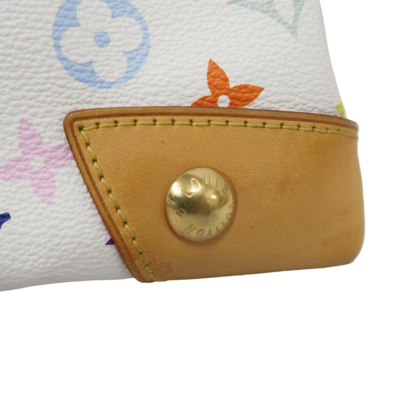 LOUIS VUITTON White Multicolor PVC Ursula Handbag with Push Lock